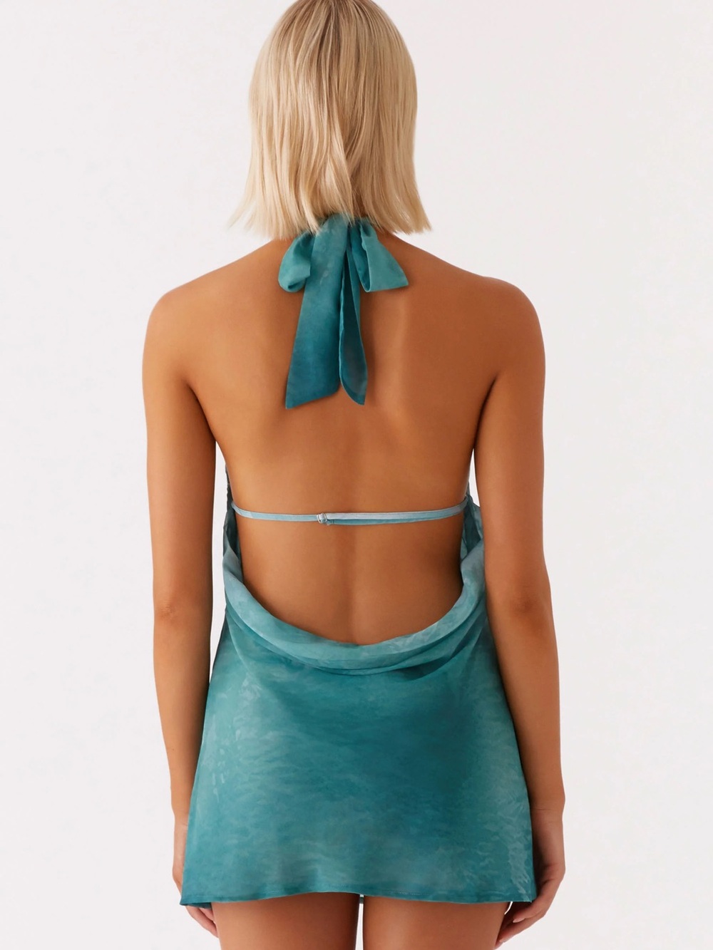 NWT, never worn. Peppermayo Teal Halter Backless Mini Dress - Women's